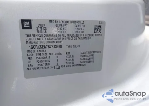 2011 Chevrolet Silverado 1500 Lt from USA, damaged, VIN 1GCRKSEA7BZ313978